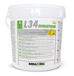 Adhesivo orgánico mineral certificado, eco‑compatible, referencia L34 Evolution  de Kerakoll. Color: claro